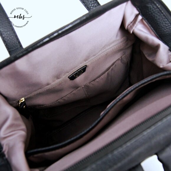 Tutilo New York Tech Padded Pocket Structured Opening Tote Backpack Black‎ main image 4